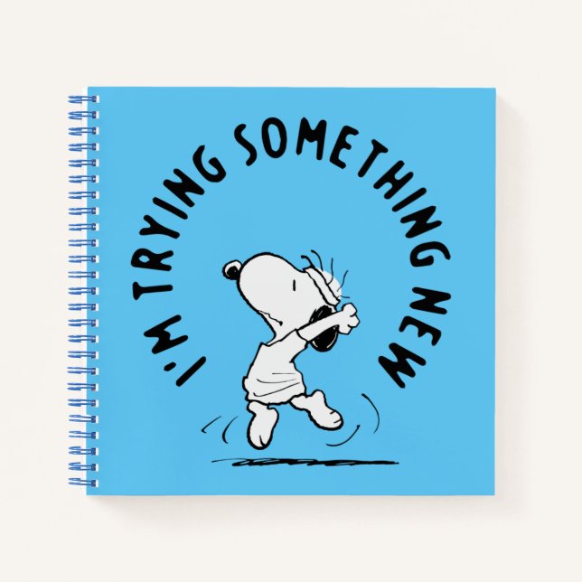 Peanuts | Snoopy Trying Something New Notebook (Front)