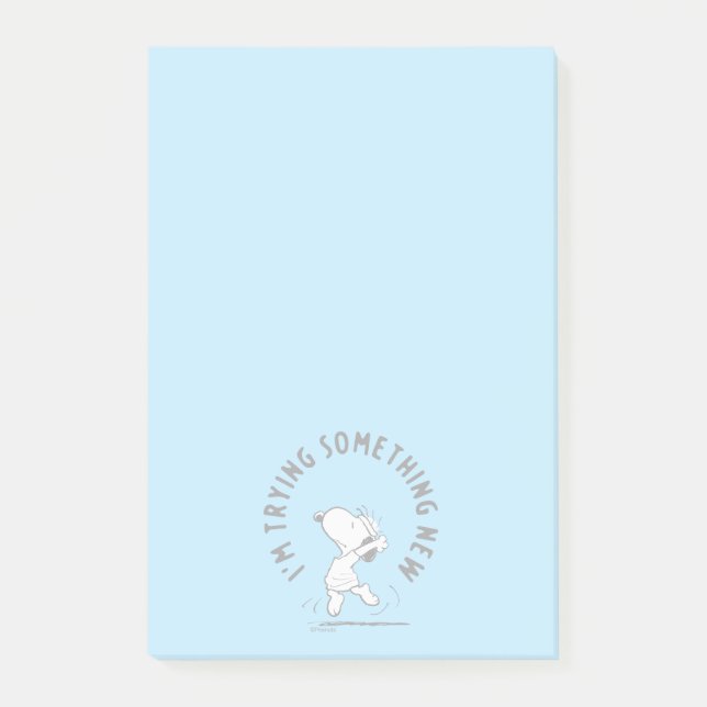 Peanuts | Snoopy Trying Something New Post-it Notes (Front)