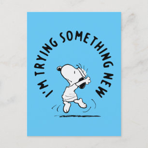Peanuts Snoopy Trying Something New Postcard