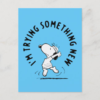 Peanuts | Snoopy Trying Something New Postcard