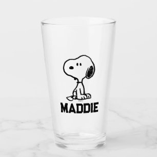 Peanuts Snoopy Turns Add Your Name Glass