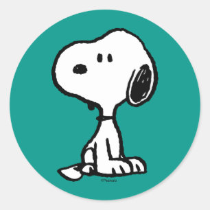 Peanuts   Snoopy Turns Classic Round Sticker