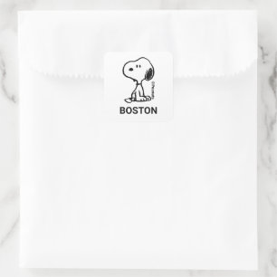 Peanuts   Snoopy Turns Square Sticker