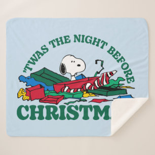 Peanuts   Snoopy 'Twas the Night Before Christmas Sherpa Blanket
