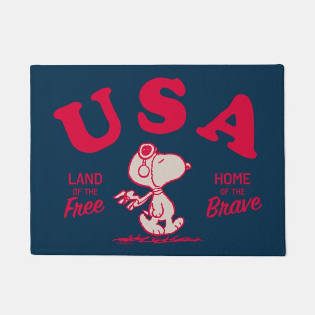 Peanuts | Snoopy USA Land of the Free Doormat (Front)