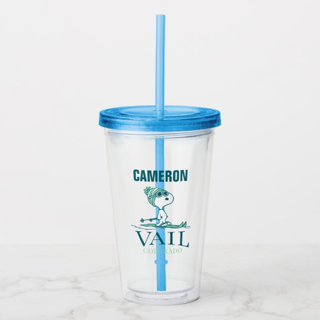 Peanuts | Snoopy Vail Colorado Acrylic Tumbler (Front)