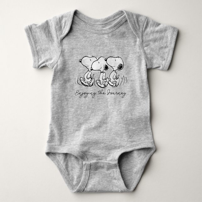 Peanuts | Snoopy Walking Tall Baby Bodysuit (Front)
