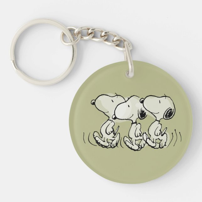 Peanuts | Snoopy Walking Tall Key Ring (Front)