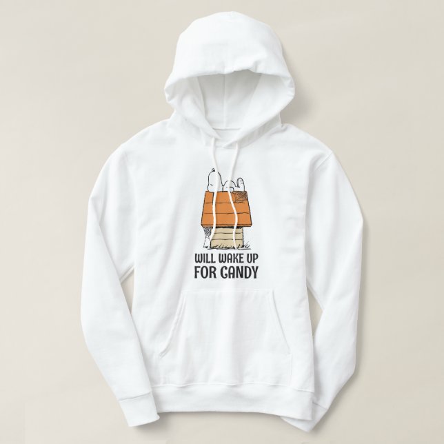 Peanuts | Snoopy Will Wake Up For Candy Hoodie (Design Front)