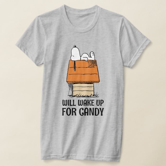 Peanuts | Snoopy Will Wake Up For Candy T-Shirt (Laydown)