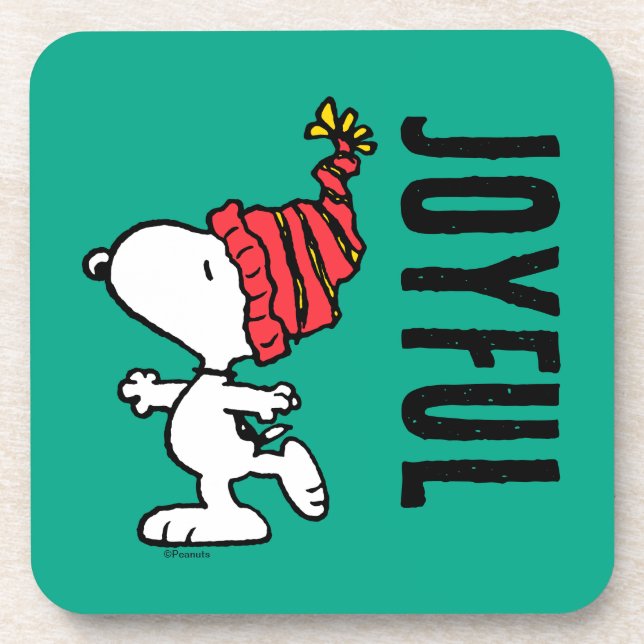 Peanuts | Snoopy Winter Beanie Cap Coaster (Front)