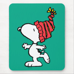 Peanuts   Snoopy Winter Beanie Cap Mouse Mat