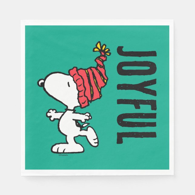 Peanuts | Snoopy Winter Beanie Cap Napkin (Front)