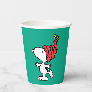 Peanuts   Snoopy Winter Beanie Cap Paper Cups