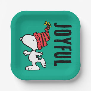 Peanuts   Snoopy Winter Beanie Cap Paper Plate