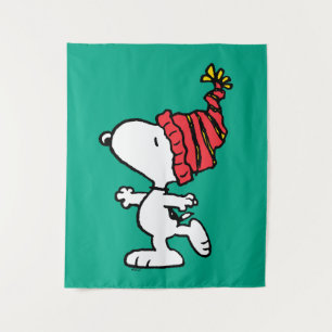 Peanuts Snoopy Winter Beanie Cap Tapestry