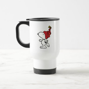 Peanuts Snoopy Winter Beanie Cap Travel Mug