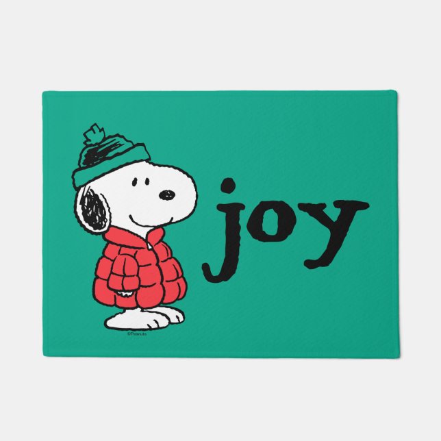 Peanuts | Snoopy Winter Coat & Hat Doormat (Front)