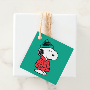 Peanuts Snoopy Winter Coat & Hat Favour Tags