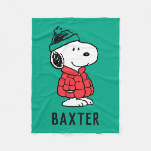 Peanuts   Snoopy Winter Coat & Hat Fleece Blanket