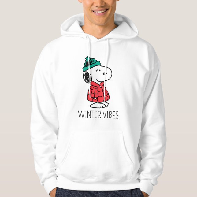 Peanuts | Snoopy Winter Coat & Hat Hoodie (Front)