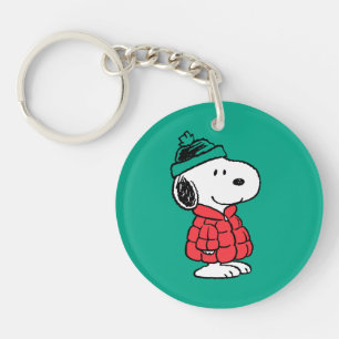 Peanuts   Snoopy Winter Coat & Hat Key Ring