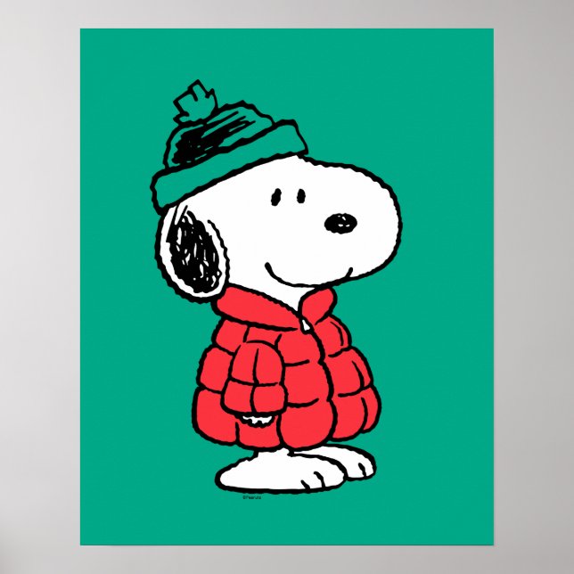 Peanuts | Snoopy Winter Coat & Hat Poster (Front)