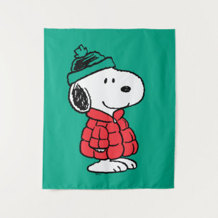 Peanuts Snoopy Winter Coat & Hat Tapestry