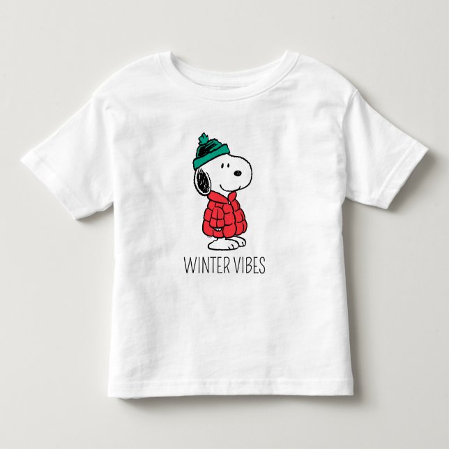 Peanuts | Snoopy Winter Coat & Hat Toddler T-Shirt (Front)