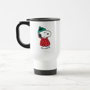 Peanuts Snoopy Winter Coat & Hat Travel Mug