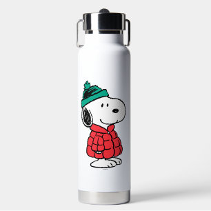 Peanuts   Snoopy Winter Coat & Hat Water Bottle