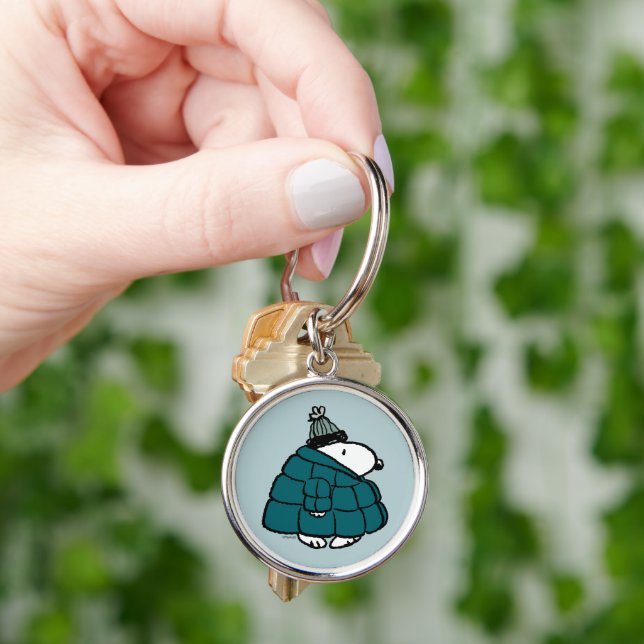 Peanuts | Snoopy Winter Puffer Jacket Key Ring (Hand)