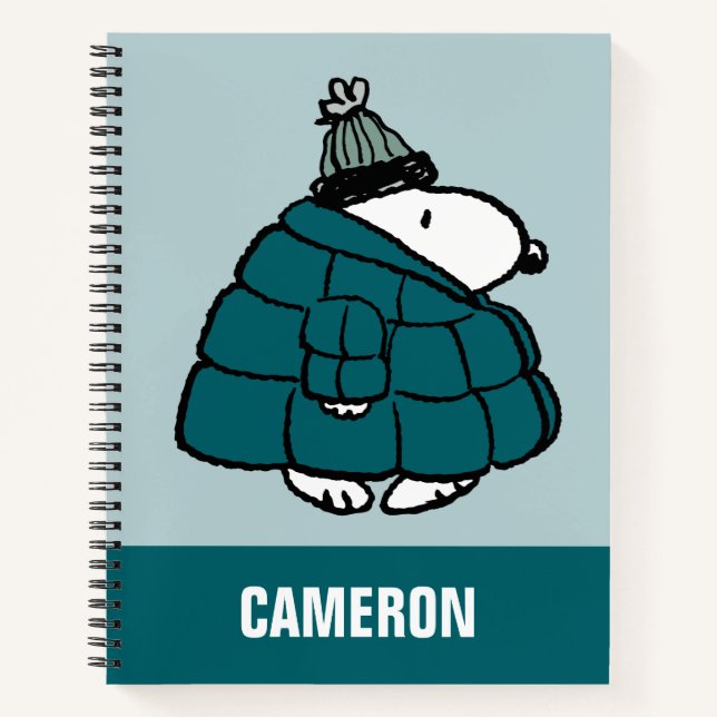 Peanuts | Snoopy Winter Puffer Jacket Notebook (Front)
