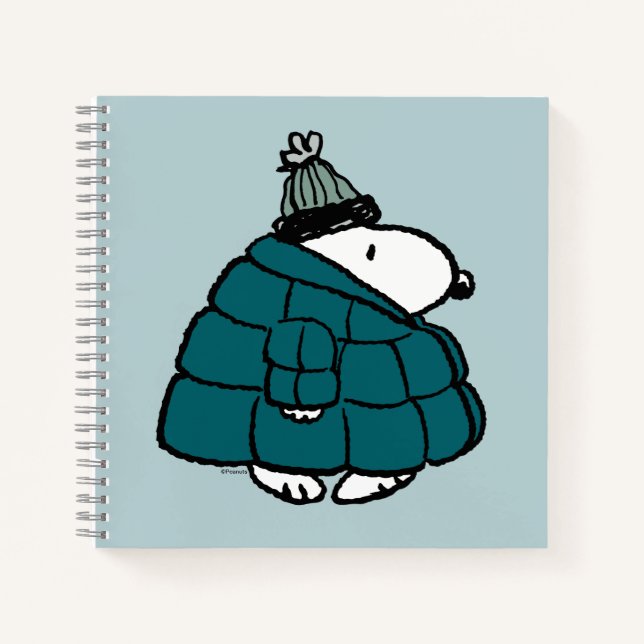 Peanuts | Snoopy Winter Puffer Jacket Notebook (Front)