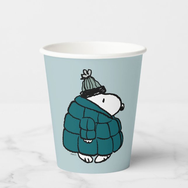 Peanuts | Snoopy Winter Puffer Jacket Paper Cups (Front)