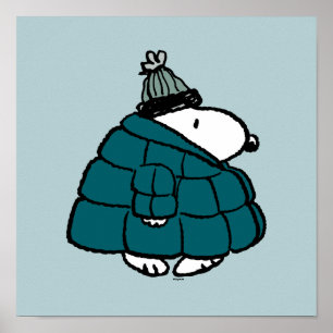 Peanuts   Snoopy Winter Puffer Jacket Poster
