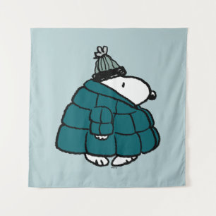 Peanuts   Snoopy Winter Puffer Jacket Tapestry