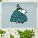 Peanuts | Snoopy Winter Puffer Jacket Tea Towel<br><div class="desc">Check out this fun Peanuts design featuring Snoopy.</div>