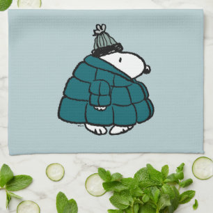 Peanuts   Snoopy Winter Puffer Jacket Tea Towel