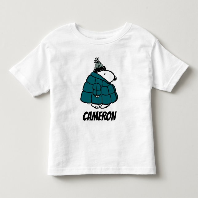 Peanuts | Snoopy Winter Puffer Jacket Toddler T-Shirt (Front)