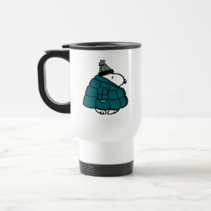 Peanuts   Snoopy Winter Puffer Jacket Travel Mug