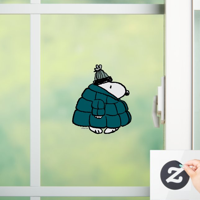 Peanuts | Snoopy Winter Puffer Jacket Window Cling (Home)
