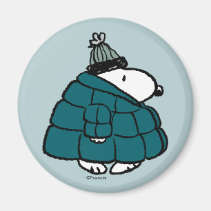 Peanuts   Snoopy Winter Puffy Jacket Magnet