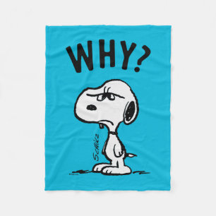 Peanuts   Snoopy Wonders Why? Fleece Blanket