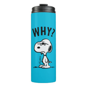 Peanuts   Snoopy Wonders Why? Thermal Tumbler