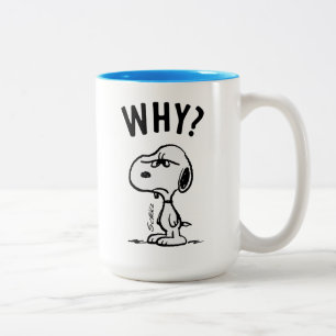 Peanuts   Snoopy Wonders Why? Two-Tone Coffee Mug