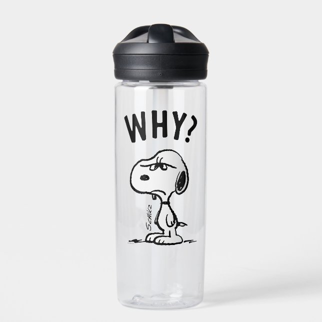 Peanuts | Snoopy Wonders Why? Water Bottle (Front)