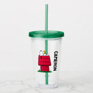 Peanuts   Snoopy & Woodstock   Add Your Name Acrylic Tumbler