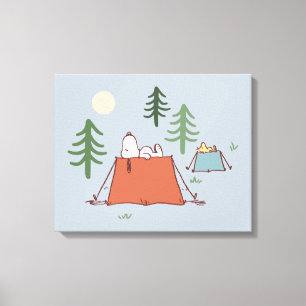 Peanuts   Snoopy & Woodstock   Add Your Name Canvas Print