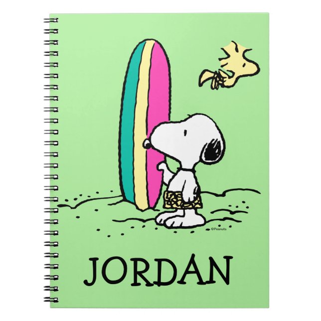 Peanuts | Snoopy & Woodstock | Add Your Name Notebook (Front)